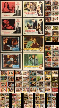 7s0379 LOT OF 102 1950S LOBBY CARDS 1950s incomplete sets from a variety of different movies!