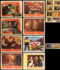 7s0475 LOT OF 18 BARBARA STANWYCK LOBBY CARDS 1940s-1950s incomplete sets from her movies!