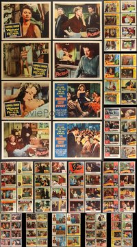 7s0363 LOT OF 126 1950S LOBBY CARDS 1950s incomplete sets from a variety of different movies!