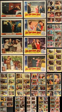 7s0364 LOT OF 125 1950S LOBBY CARDS 1950s incomplete sets from a variety of different movies!