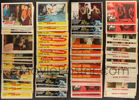 7s0356 LOT OF APPROXIMATELY 150 CRIME & FILM NOIR LOBBY CARDS 1940s-1960s from several movies!