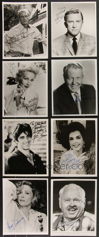 7s0877 LOT OF 10 SIGNED REPRO PHOTOS 1980s great portraits of male & female stars!