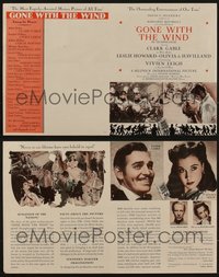 7s0013 LOT OF 8 GONE WITH THE WIND HERALDS 1939 Clark Gable, Vivien Leigh, all-time classic!