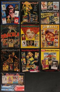 7s0621 LOT OF 10 BRUCE HERSHENSON AUCTION CATALOGS & MOVIE POSTER BOOKS 1990s-2000s color images!