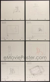 7s0625 LOT OF 11 KING OF THE HILL PENCIL DRAWINGS 2000s art of Hank, Peggy, Dale & more!