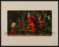 7s0646 LOT OF 12 INCREDIBLES 11X14 LITHO PRINTS 2004 portrait of the Disney/Pixar superhero family!