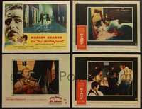 7s0513 LOT OF 4 1950S LOBBY CARDS 1950s On the Waterfront, Giant, The Spirit of St. Louis!