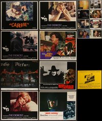 7s0478 LOT OF 17 HORROR/SCI-FI LOBBY CARDS 1970s-2000s cool scenes from several scary movies!