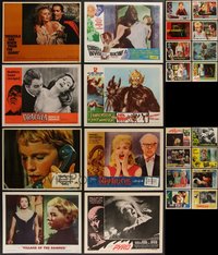 7s0466 LOT OF 24 1960S HORROR/SCI-FI LOBBY CARDS 1960s cool scenes from several scary movies!