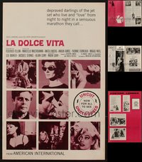 7s0100 LOT OF 10 UNCUT LA DOLCE VITA R66 PRESSBOOKS R1966 Fellini, Mastroianni, Ekberg, Aimee