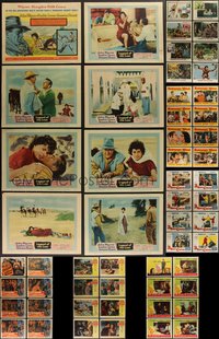 7s0411 LOT OF 64 1950S LOBBY CARDS 1950s complete sets from eight different movies!