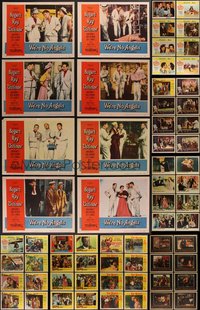 7s0387 LOT OF 89 1950S LOBBY CARDS 1950s mostly complete sets from a variety of different movies!