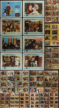 7s0355 LOT OF 151 1950S LOBBY CARDS 1950s mostly complete sets from a variety of different movies!