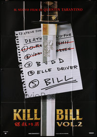 7s0090 LOT OF 3 FOLDED KILL BILL: VOL. 2 ITALIAN TWO-PANELS 2004 Quentin Tarantino, katana in list!