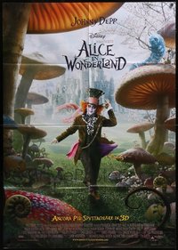 7s0052 LOT OF 13 FOLDED ALICE IN WONDERLAND ITALIAN ONE-PANELS 2010 Johnny Depp as the Mad Hatter!