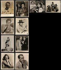 7s0808 LOT OF 10 SIGNED 8X10 STILLS 1930s-1950s great images of leading & supporting stars!