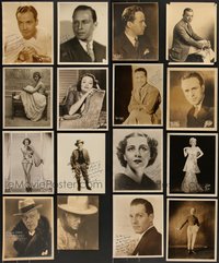 7s0798 LOT OF 16 SIGNED DELUXE 8X10 STILLS 1920s-1940s great portraits, several with photo credits!