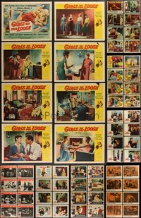 7s0412 LOT OF 64 1950S BAD TEENS LOBBY CARDS 1950s complete sets from eight different movies!