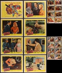 7s0450 LOT OF 32 BAD GIRL LOBBY CARDS 1950s-1960s complete sets from four different movies!