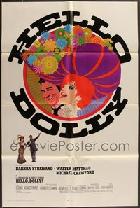 7s0168 LOT OF 100 FOLDED HELLO DOLLY INTERNATIONAL SPANISH ONE-SHEETS 1969 Amsel art of Streisand!