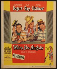 7s0116 LOT OF 21 WE'RE NO ANGELS WINDOW CARDS 1955 Humphrey Bogart, Aldo Ray, Peter Ustinov, Curtiz