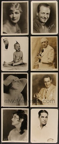 7s0819 LOT OF 8 1920S PORTRAIT 8X10 STILLS 1920s some w/facsimile signatures, some w/photo credits!