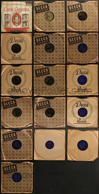 7s0527 LOT OF 16 DECCA RECORDS 1950s music from a variety of different artists!