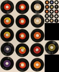 7s0841 LOT OF 31 45 RPM RECORDS 1960s-1970s songs from a variety of different artists!