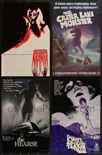 7s0095 LOT OF 30 UNCUT 1960S-80S CROWN INTERNATIONAL HORROR/SCI-FI PRESSBOOKS 1960s-1980s cool!