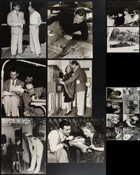 7s0633 LOT OF 15 CLARK GABLE DELUXE RE-STRIKE 11X14 STILLS 1970s behind the scenes images of him!