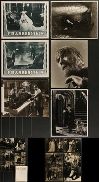 7s0637 LOT OF 24 REPRO LOBBY CARDS PHOTOS & SCRIPT 1970s-1980s Frankenstein, Bride, House of Dracula!