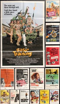 7s0177 LOT OF 73 FOLDED ONE-SHEETS 1955 - 1985 great images from a variety of different movies!