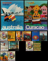 7s0009 LOT OF 14 AMERICAN AIRLINES 15X20 TRAVEL POSTERS 1960s-1970s art of popular destinations!