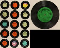 7s0849 LOT OF 16 DISNEYLAND 7-INCH 33 1/3 RPM RECORDS 1950s-1970s songs to play with storybooks!