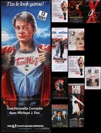 7s0018 LOT OF 11 FOLDED OVERSIZED FRENCH & ITALIAN POSTERS 1980s-2000s a variety of movie images!