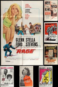 7s0299 LOT OF 8 FOLDED 1950s-1970s ONE-SHEETS 1950s-1970s great images from a variety of different movies!