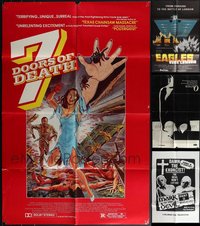 7s0306 LOT OF 7 FOLDED ONE-SHEETS 1970s-1980s great images from a variety of different movies!