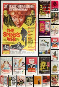 7s0192 LOT OF 44 FOLDED ONE-SHEETS 1950s-1970s great images from a variety of different movies!