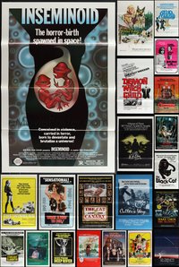 7s0154 LOT OF 42 TRI-FOLDED ONE-SHEETS 1970s-1980s great images from a variety of movies!