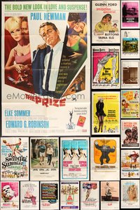 7s0190 LOT OF 45 FOLDED ONE-SHEETS 1960s-1980s great images from a variety of different movies!