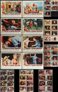 7s0397 LOT OF 77 1950S-60S LOBBY CARDS 1950s-1960s mostly complete sets from several movies!