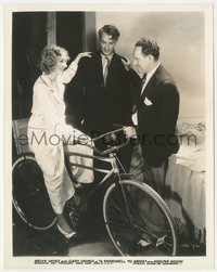 7t1248 FAREWELL TO ARMS candid 8x10 still 1932 Gary Cooper & Frank Borzage by Helen Hayes on bike!