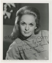 7t0174 TIPPI HEDREN signed 8x10 still 1964 wonderful head & shoulders portrait, she drew birds!