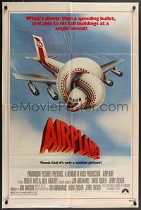 7t0743 AIRPLANE 1sh 1980 classic zany parody by Jim Abrahams and David & Jerry Zucker!