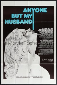 7t0756 ANYONE BUT MY HUSBAND 1sh 1975 sexy Ezio Tarantelli art, directed by Roberta Findlay!