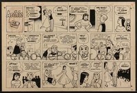 7t0002 ARCHIE COMICS 15x22 original comic strip art 1956 Bob Montana art, Archie, Veronica, Reggie!