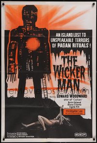 7t0287 WICKER MAN Aust 1sh 1974 cult horror classic, cool completely different artwork!