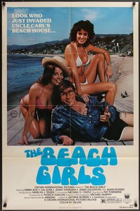 7t0764 BEACH GIRLS 1sh 1982 sexy images of Debra Blee, Val Kline, teens, sex & drugs!