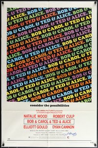 7t0083 BOB & CAROL & TED & ALICE signed 1sh 1969 by director Paul Mazursky!