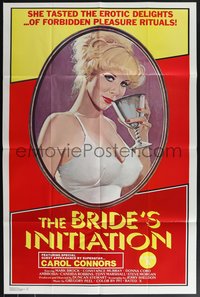 7t0793 BRIDE'S INITIATION 1sh 1976 tasty erotic delights, art of sexy superstar Carol Connors!